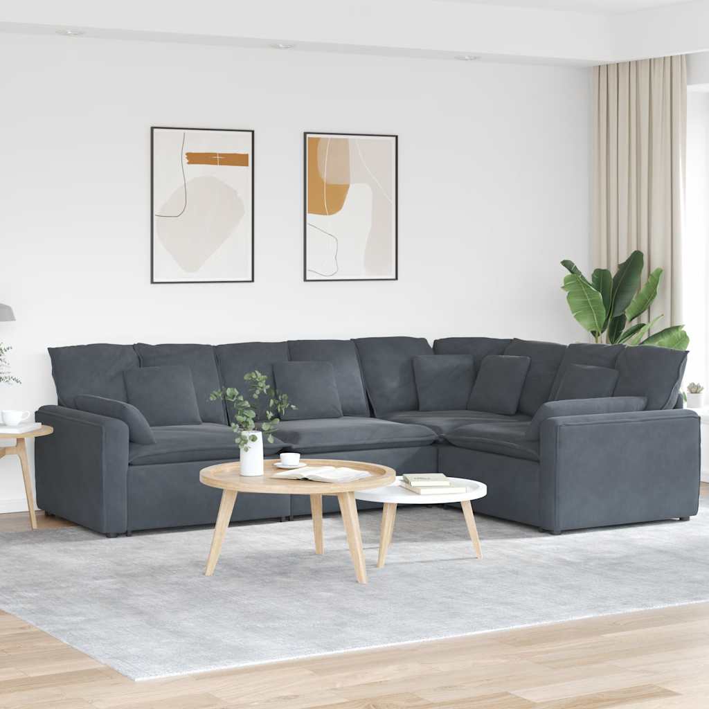 vidaXL Banque modulaire avec poignées d'éclairage à LED