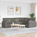vidaXL Modular Sofa with Cushions Corduroy Fabric Light Grey