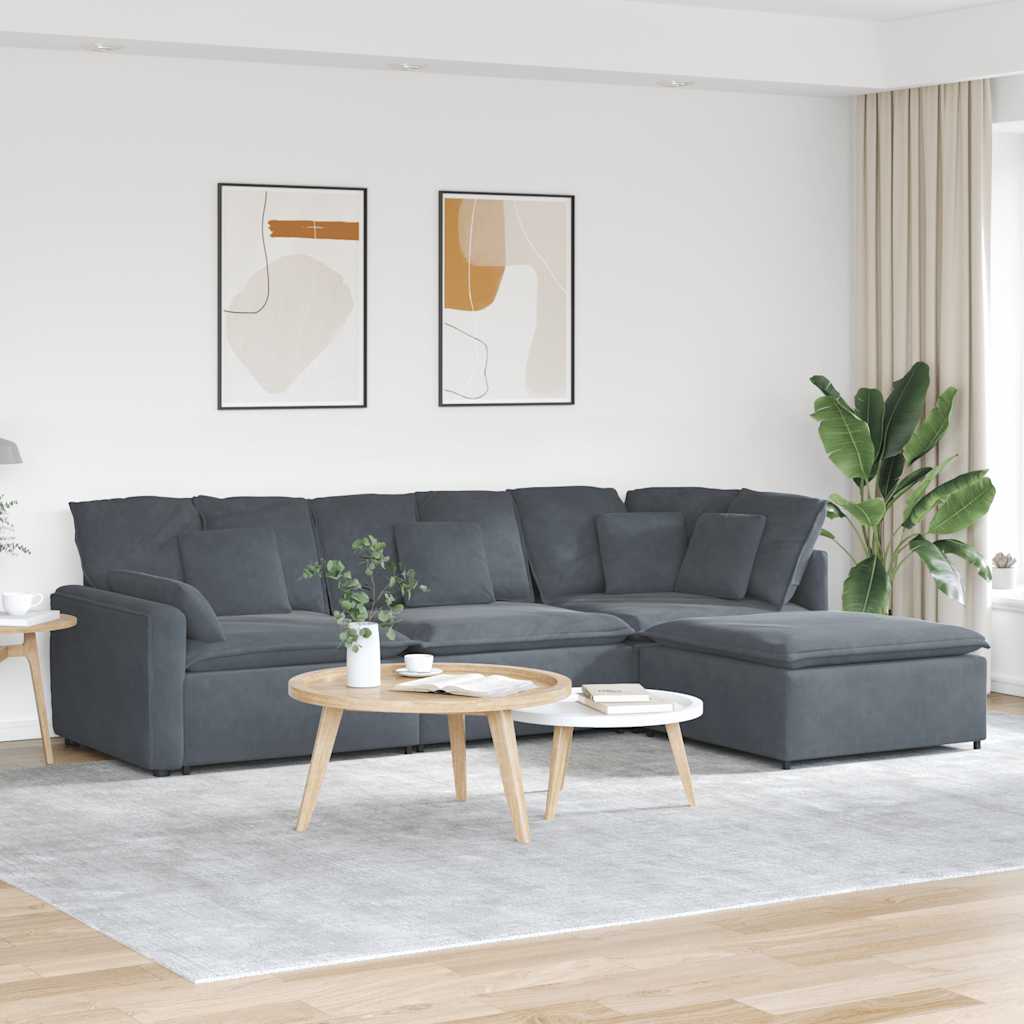 vidaXL Banque modulaire avec banque d'alimentation et porte-bagages Kussens