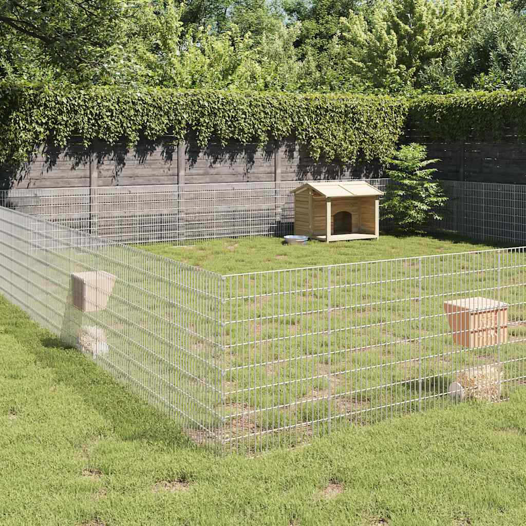 vidaXL Pet Enclosure 6 Panels 54x60 cm Galvanized Iron