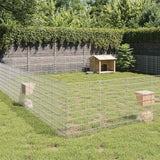 vidaXL Pet Enclosure 6 Panels 54x60 cm Galvanized Iron