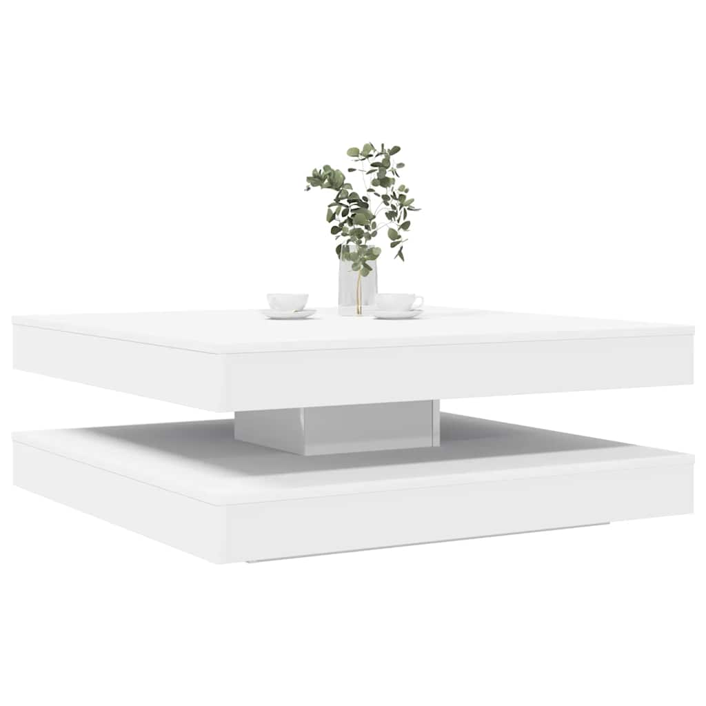 vidaXL Coffee table 360-degree rotating 90x90x34.5 cm white