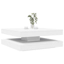 vidaXL Coffee table 360-degree rotating 90x90x34.5 cm white