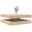 vidaXL Coffee table 360-degree rotating 90x90x34.5 cm white