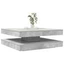 vidaXL Coffee table 360-degree rotating 90x90x34.5 cm white