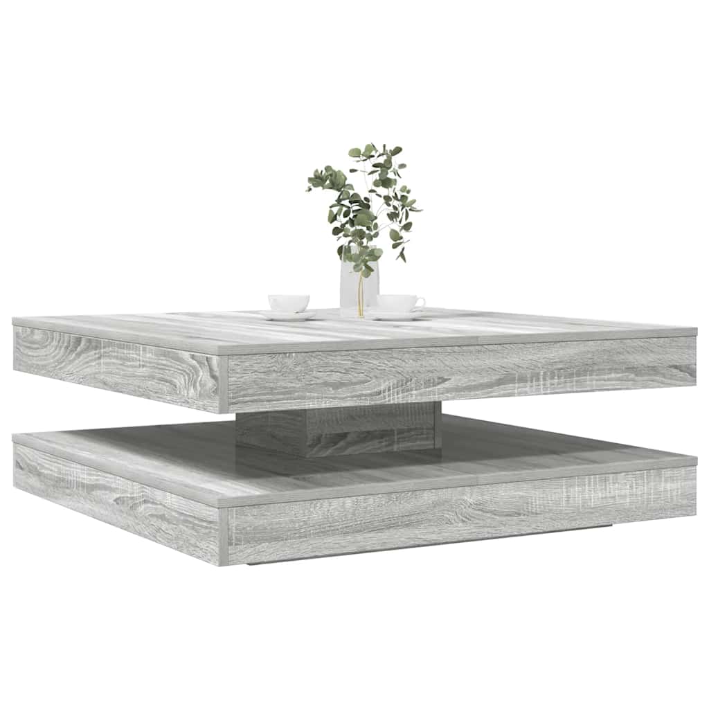 vidaXL Coffee table 360-degree rotating 90x90x34.5 cm white
