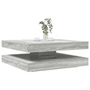 vidaXL Coffee table 360-degree rotating 90x90x34.5 cm white