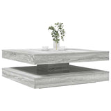 vidaXL Coffee table 360-degree rotating 90x90x34.5 cm white