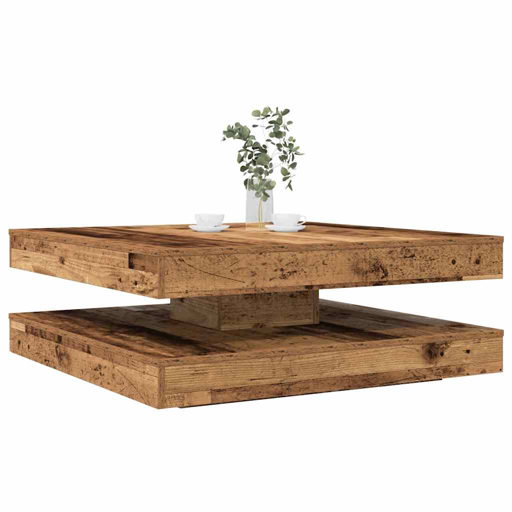 vidaXL Coffee table 360-degree rotating 90x90x34.5 cm white