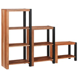 vidaXL Bookshelf 3 pcs Brown 50 x 30 x 110 cm Solid Acacia Wood