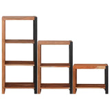 vidaXL Bookshelf 3 pcs Brown 50 x 30 x 110 cm Solid Acacia Wood