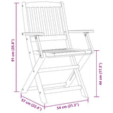 vidaXL 7-Piece Garden Dining Set 180x90x75 cm Solid Acacia Wood