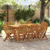 vidaXL 7-Piece Garden Dining Set 180x90x75 cm Solid Acacia Wood