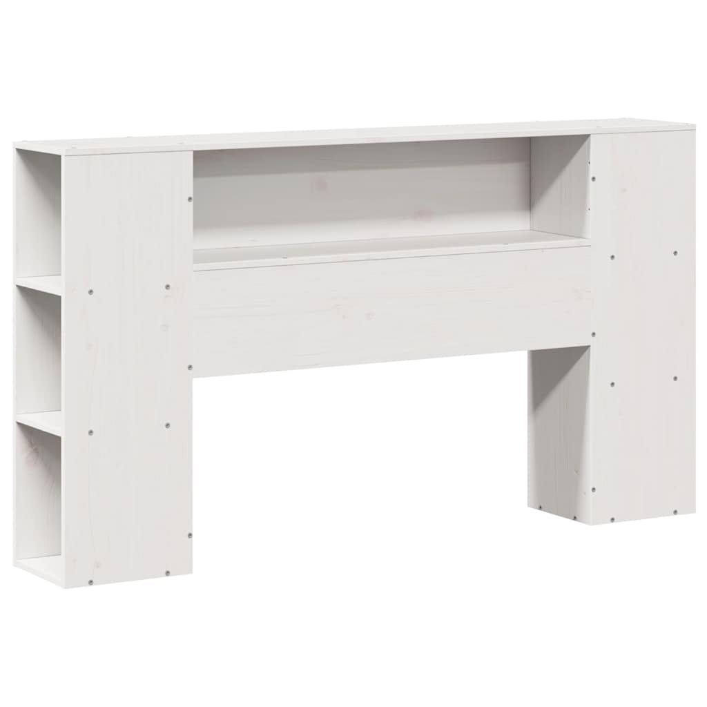 vidaXL Bed met boekenkast zonder matras grenenhout wit 120x190 cm