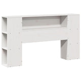 vidaXL Bed met boekenkast zonder matras grenenhout wit 120x190 cm