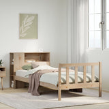 vidaXL Bed met boekenkast zonder matras massief grenenhout 90x190 cm