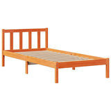 vidaXL Bed met boekenkast zonder matras massief grenenhout 90x190 cm