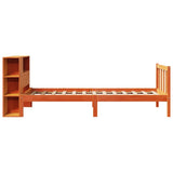 vidaXL Bed met boekenkast zonder matras massief grenenhout 90x190 cm