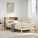 vidaXL Bed met boekenkast zonder matras grenenhout wit 75x190 cm