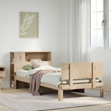 vidaXL Bed met boekenkast zonder matras grenenhout wit 90x200 cm