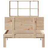 vidaXL Bed met boekenkast zonder matras massief grenenhout 160x200 cm