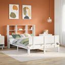 vidaXL Bed met boekenkast zonder matras massief grenenhout 160x200 cm