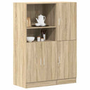 vidaXL 2-delige Keukenkastenset bewerkt hout wit