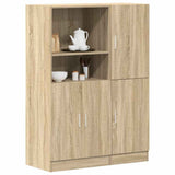 vidaXL 2-delige Keukenkastenset bewerkt hout wit