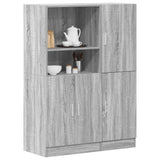vidaXL 2-delige Keukenkastenset bewerkt hout wit