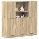 vidaXL 3-delige Keukenkastenset bewerkt hout wit