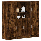 vidaXL 3-delige Keukenkastenset bewerkt hout wit