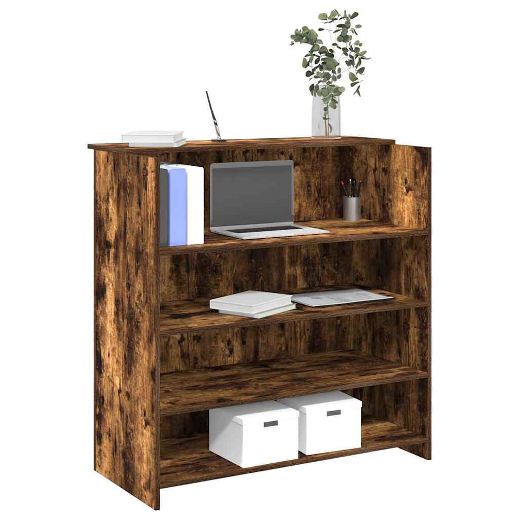vidaXL Reception Desk White 100x50x103.5 cm Engineered Wood