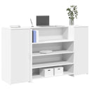 vidaXL Receptiebalie Wit 180x50x103,5 cm Bewerkt Hout