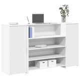 vidaXL Receptiebalie Wit 180x50x103,5 cm Bewerkt Hout