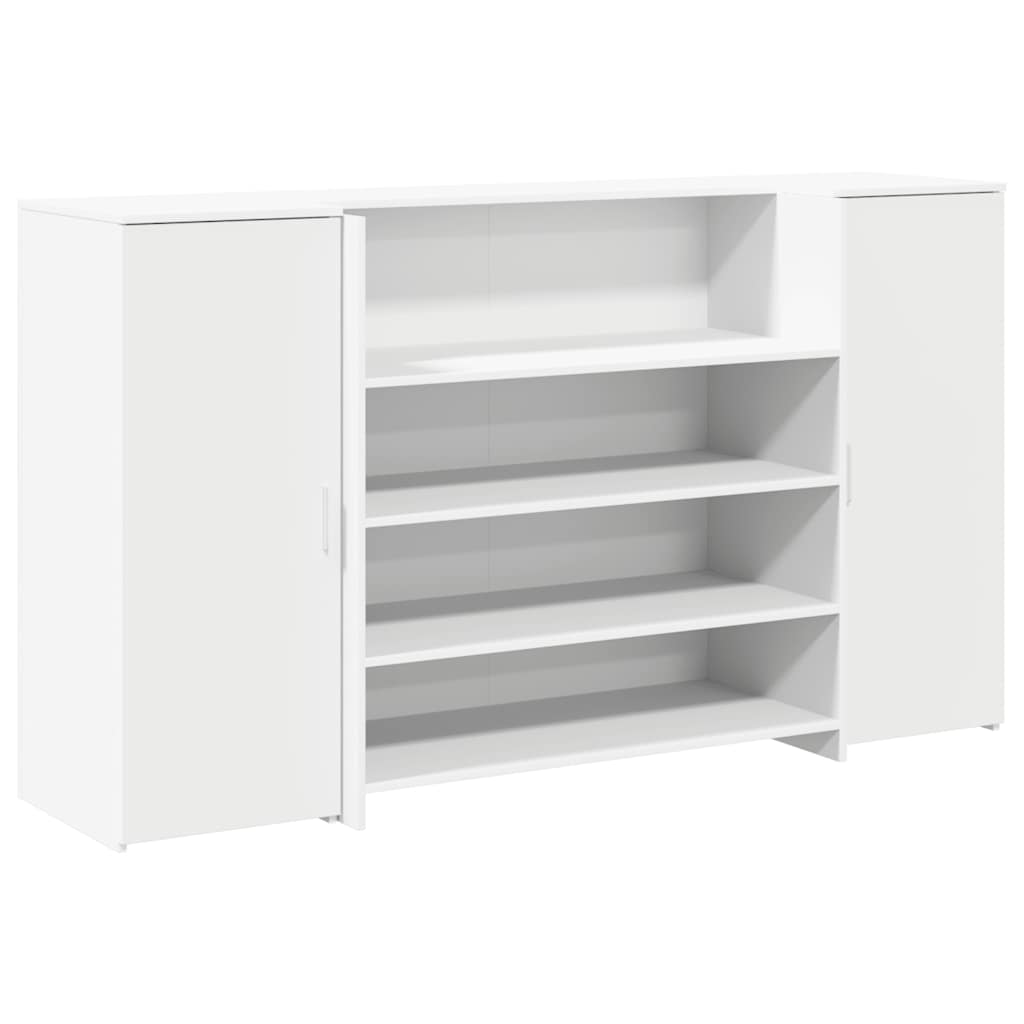 vidaXL Receptiebalie Wit 180x50x103,5 cm Bewerkt Hout
