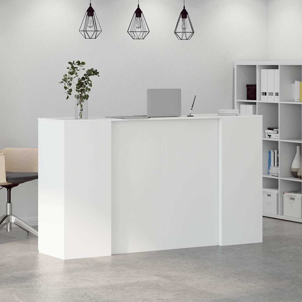 vidaXL Receptiebalie Wit 180x50x103,5 cm Bewerkt Hout