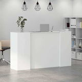 vidaXL Receptiebalie Wit 180x50x103,5 cm Bewerkt Hout