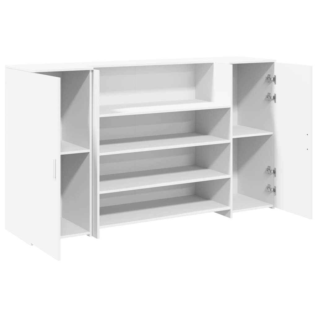 vidaXL Receptiebalie Wit 180x50x103,5 cm Bewerkt Hout