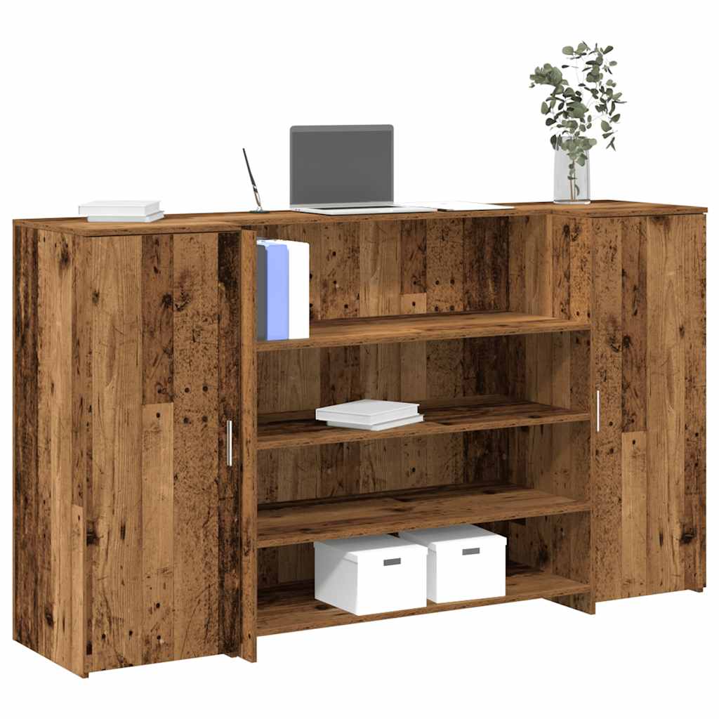 vidaXL Receptiebalie Wit 180x50x103,5 cm Bewerkt Hout