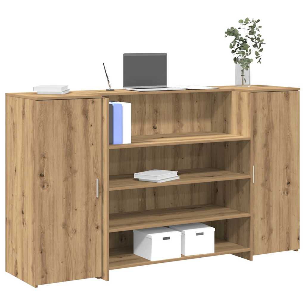 vidaXL Receptiebalie Wit 180x50x103,5 cm Bewerkt Hout