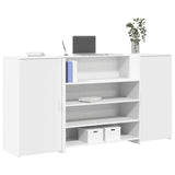 vidaXL Receptiebalie Wit 180x50x103,5 cm Bewerkt Hout