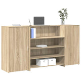 vidaXL Receptiebalie Wit 180x50x103,5 cm Bewerkt Hout