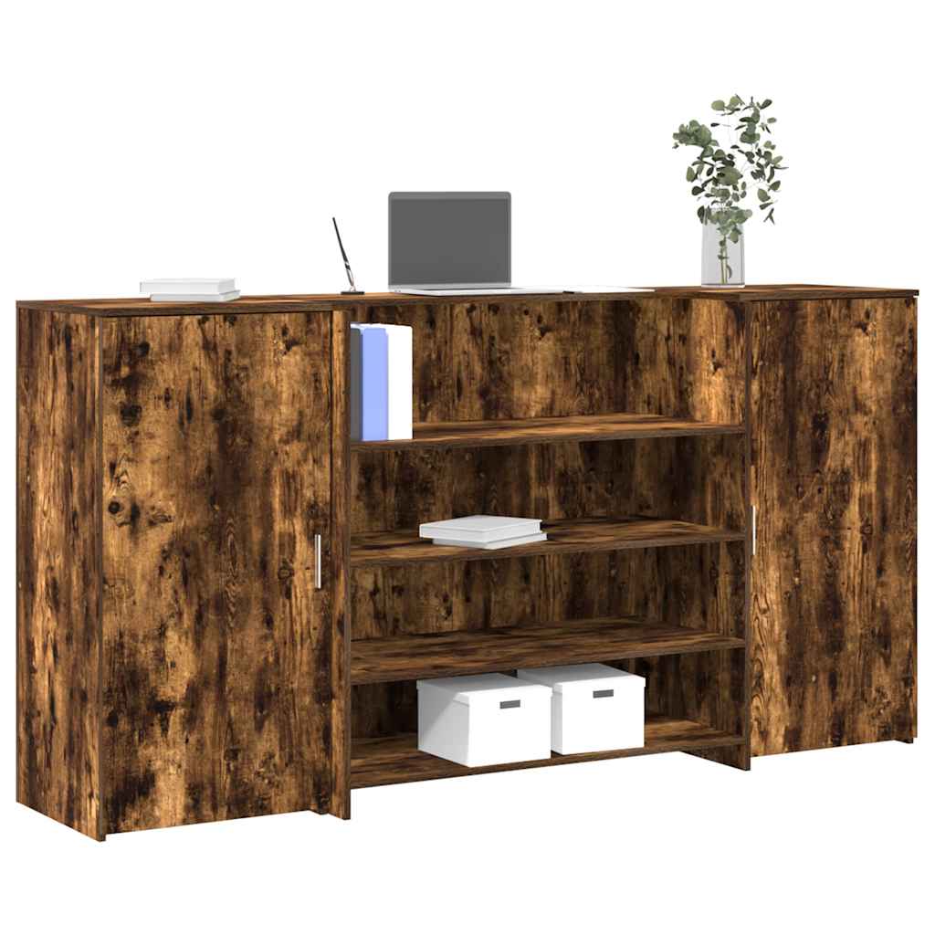 vidaXL Receptiebalie Wit 180x50x103,5 cm Bewerkt Hout