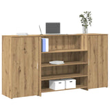 vidaXL Receptiebalie Wit 180x50x103,5 cm Bewerkt Hout