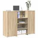 vidaXL Receptiebalie 135x50x103,5 cm bewerkt hout wit