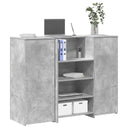 vidaXL Receptiebalie 135x50x103,5 cm bewerkt hout wit