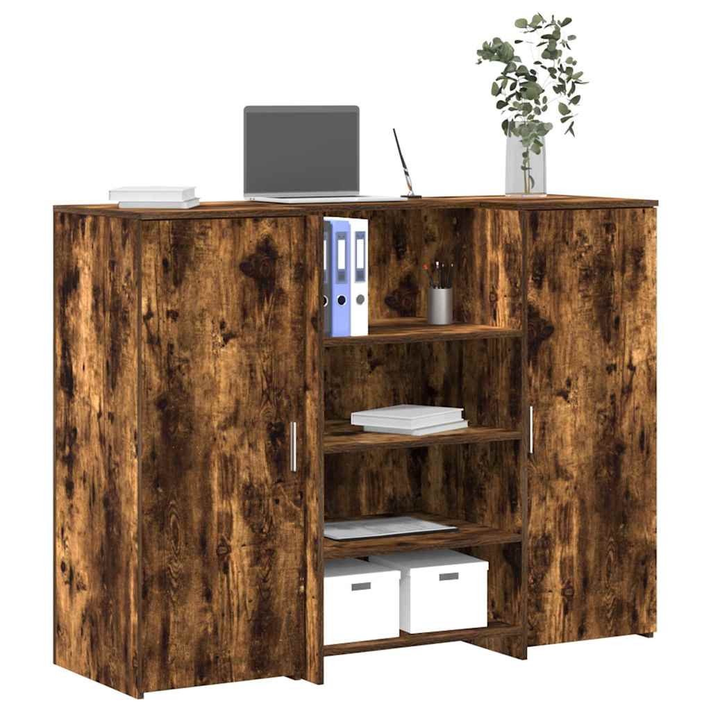 vidaXL Receptiebalie 135x50x103,5 cm bewerkt hout wit