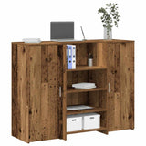 vidaXL Receptiebalie 135x50x103,5 cm bewerkt hout wit