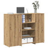 vidaXL Receptiebalie 135x50x103,5 cm bewerkt hout wit