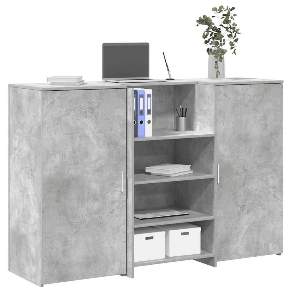 vidaXL Receptiebalie 135x50x103,5 cm bewerkt hout wit